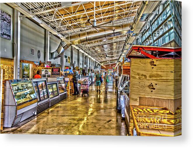 Farmers Market Canvas Print featuring the photograph Indoor Market by William Norton