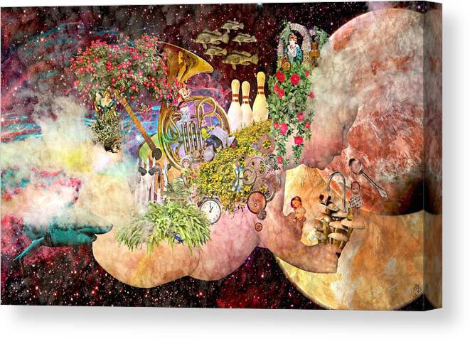 Dreams Canvas Print featuring the mixed media Innocent Dreams by Ally White