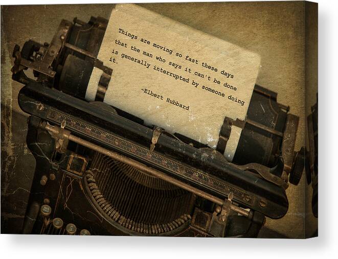 Typewriter Canvas Print featuring the photograph Innovation by Robin-Lee Vieira