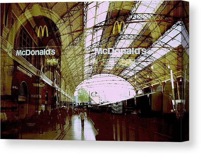 Victoria Station Canvas Print featuring the photograph Inside Victoria Station by Karen McKenzie McAdoo