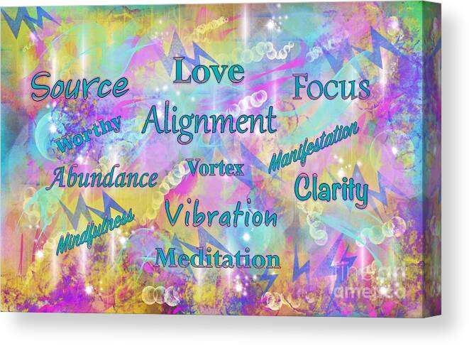 Alignment Canvas Print featuring the digital art Introspection by Laurie's Intuitive