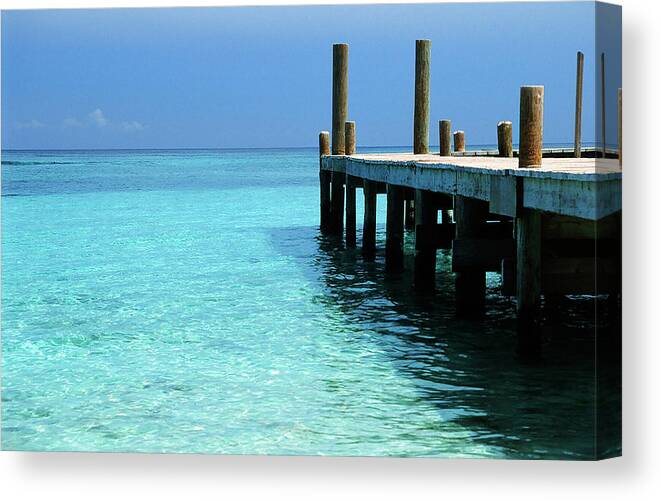 Dick Canvas Print featuring the photograph Inviting Dock by Ted Keller