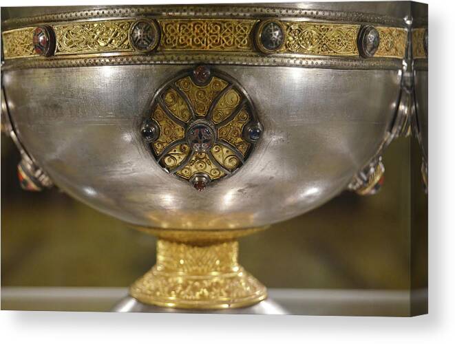 Chalice Canvas Print featuring the photograph Ireland Ardagh Chalice Macro Irish Relics and Treasures by Shawn O'Brien