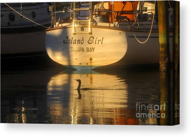 Sailing Boat Canvas Print featuring the photograph Island Girl by David Lee Thompson