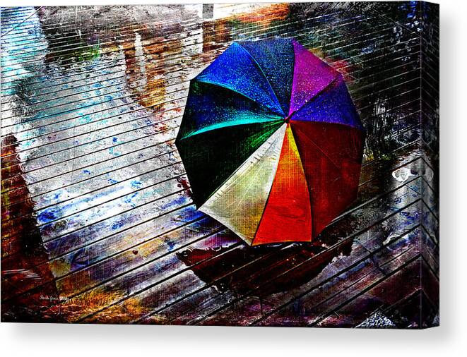 Colorful Canvas Print featuring the photograph It's Raining AGAIN by Randi Grace Nilsberg