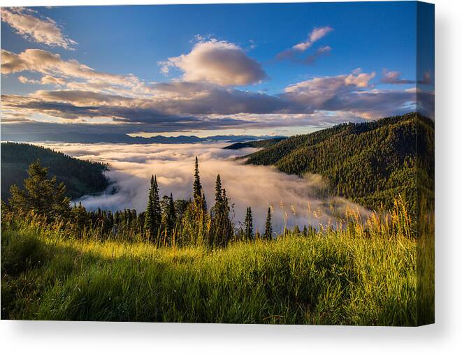 Jackson Hole Canvas Print featuring the photograph Jackson Hole From Above by Adam Mateo Fierro