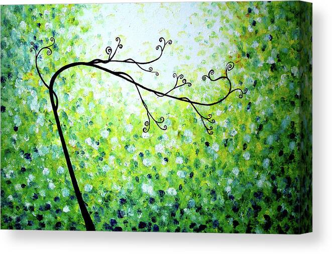 Abstract Canvas Print featuring the painting Jade Serenity by Daniel Lafferty