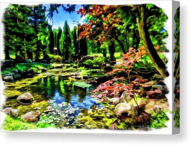 Sonnenberg Gardens Canvas Print featuring the photograph Japanese Garden by Monroe Payne