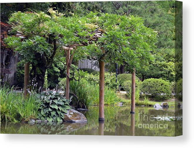 Japanese Canvas Print featuring the photograph Japanese Gardens 4 by Carol Eliassen