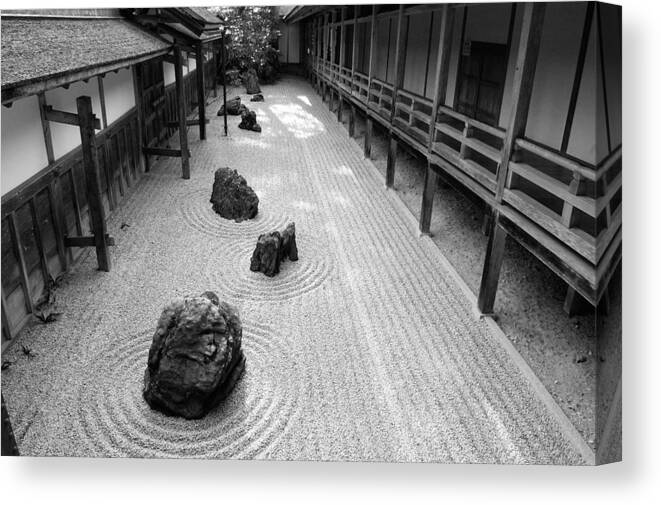 Japan Canvas Print featuring the photograph Japanese Zen Garden by Sebastian Musial