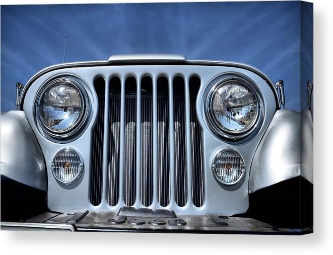 Jeep Canvas Print featuring the photograph Jeep Life - Blue Sky CJ by Luke Moore