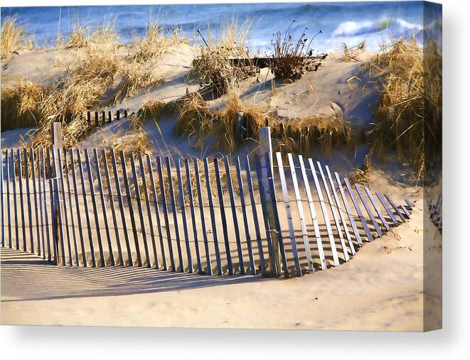Ocean Canvas Print featuring the photograph Jersey Shoreline by Chuck Kuhn