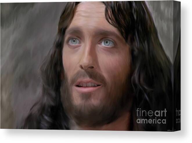  Canvas Print featuring the painting Jesus of Nazareth by Jack Bunds