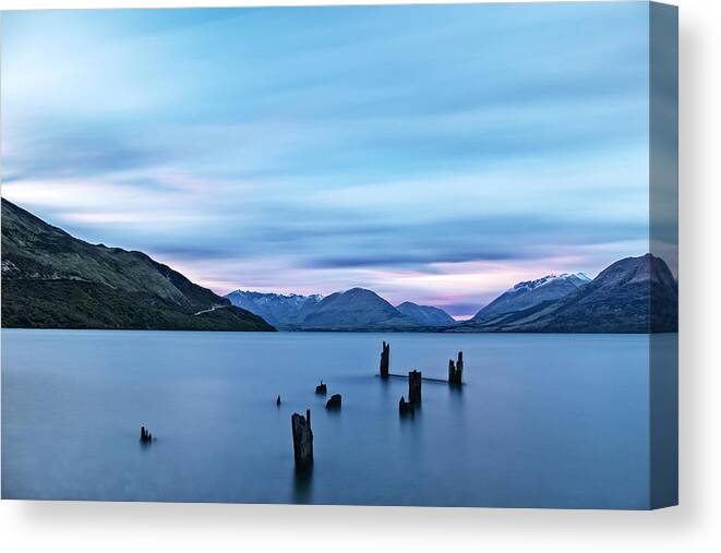 Jetty Canvas Print featuring the photograph Jetty on the Bay by Catherine Reading