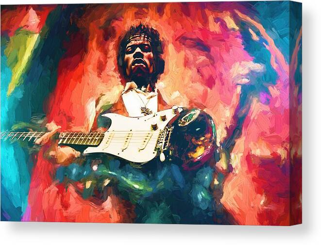 Jimi Hendrix Pop Iconic Celebrities SINGLE CANVAS WALL ART Picture Print 