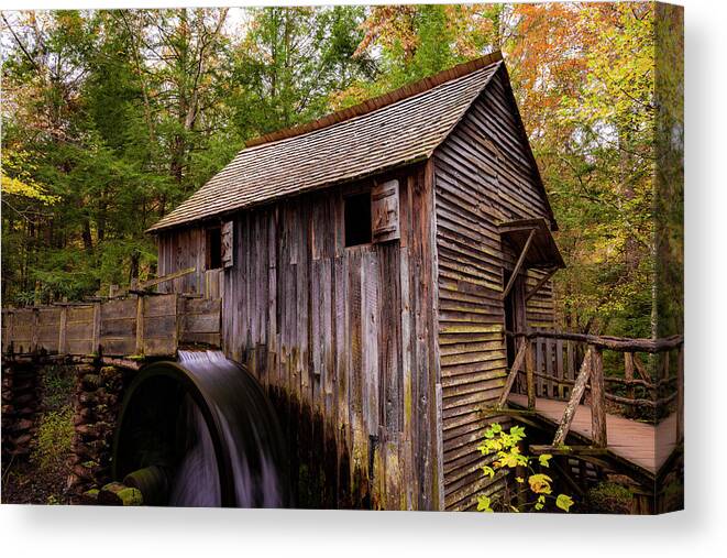 Technology Canvas Print featuring the photograph John Cable Grist Mill II by Steven Ainsworth