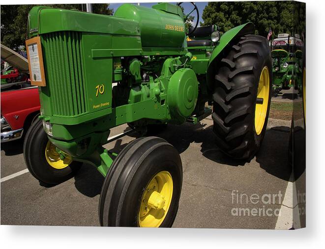 Tractor Canvas Print featuring the photograph John Deere 70 by Mike Eingle