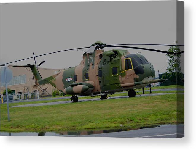 Sikorsky S-61 Canvas Print featuring the photograph Jolly Green by Christopher J Kirby