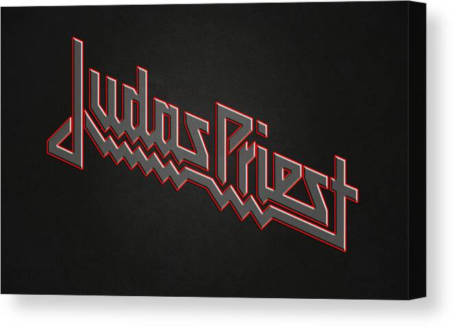 Judas Priest Canvas Print featuring the digital art Judas Priest by Super Lovely