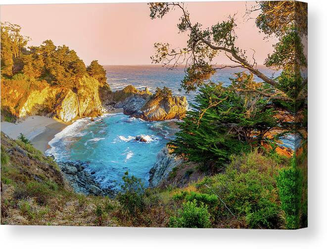 Amazing Canvas Print featuring the photograph Julia Pfeiffer Burns State Park McWay Falls by Scott McGuire