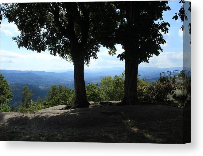 Tri-state View Canvas Print featuring the photograph Jump Off Rock View by Karen Ruhl
