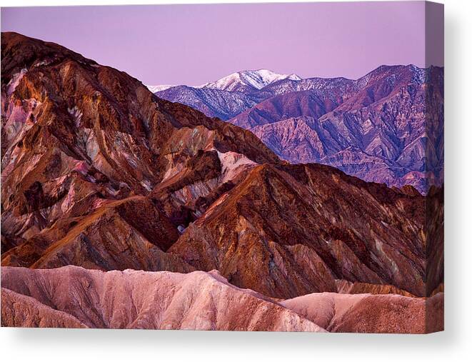Death Valley Canvas Print featuring the photograph Just Before Dawn - Death Valley by Stuart Litoff