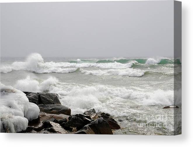 Waves Canvas Print featuring the photograph Just Waves by Sandra Updyke