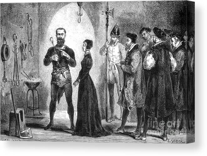 Science Canvas Print featuring the photograph Katharina Kepler, Alleged German Witch by Science Source