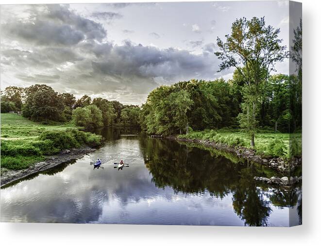 Kayak Canvas Print featuring the photograph Kayakers by Kate Hannon