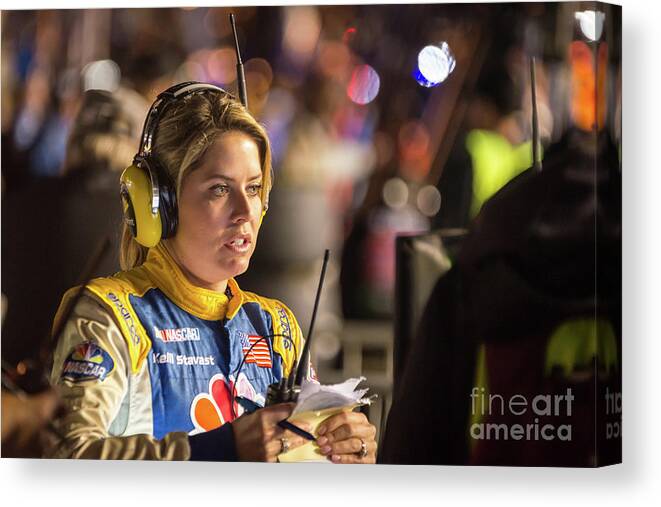 Kelli Stavast Canvas Print featuring the photograph Kelli Stavast reporting by Paul Quinn
