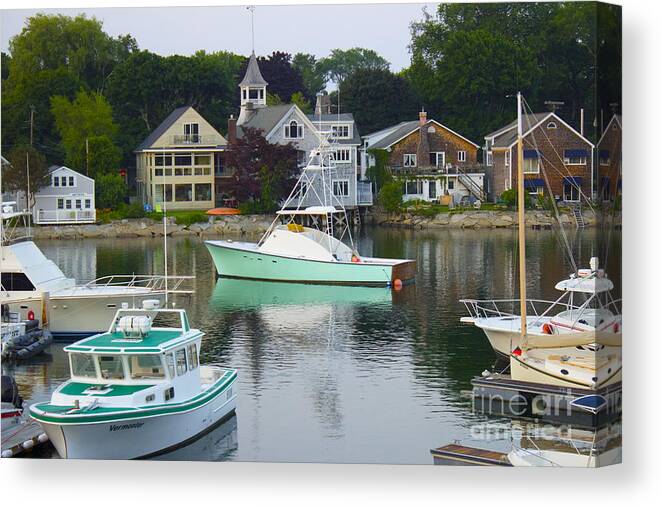 Kennebunkport Canvas Print featuring the photograph Kennebunkport Harbor by Alice Mainville