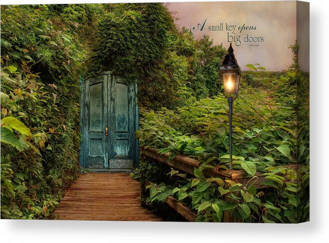 Door Canvas Print featuring the photograph Key To Dreams by Robin-Lee Vieira