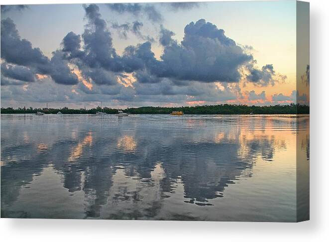 Sunrise Canvas Print featuring the photograph Key West Sunrise 7 by Bob Slitzan