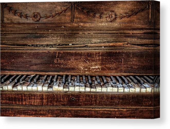 Piano Canvas Print featuring the photograph Keyless by Ken Smith