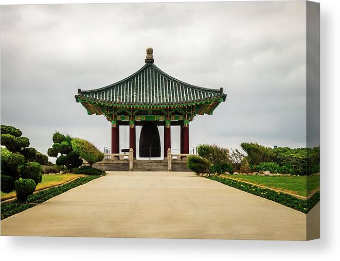 Friendship Canvas Print featuring the photograph Korean Bell of Friendship by Ed Clark
