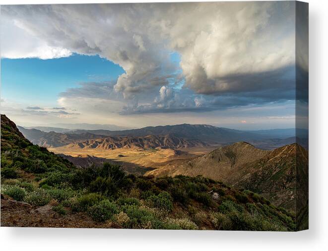 Anza Borrego Desert State Park Canvas Print featuring the photograph Kwaaymii Point Monsoon by TM Schultze