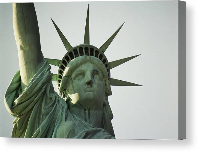 Statue Of Liberty Canvas Print featuring the photograph Lady Liberty by Lucia Vicari