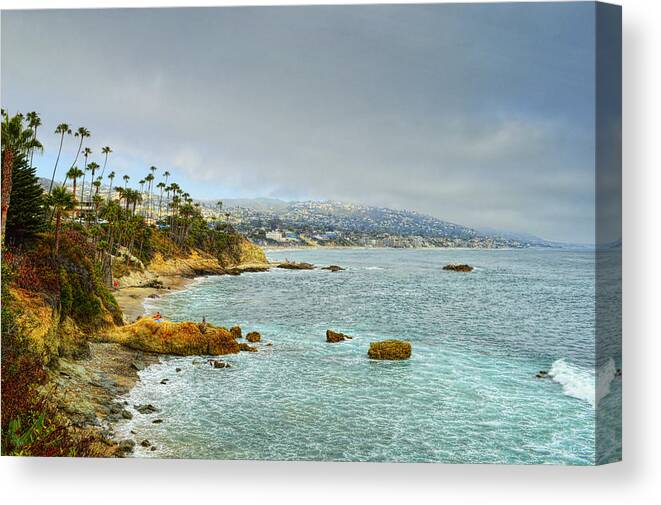 Laguna Beach Coastline Canvas Print featuring the photograph Laguna Beach Coastline by Glenn McCarthy Art and Photography