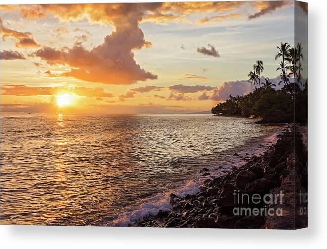 Lahaina Canvas Print featuring the photograph Lahaina Sunset by Eddie Yerkish