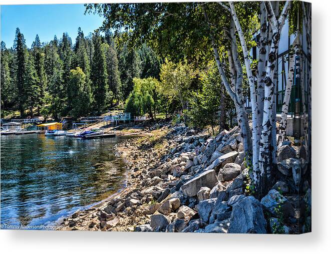 Big Bear Mountain Canvas Print featuring the photograph Lake Arrowhead, California 2 by Tommy Anderson