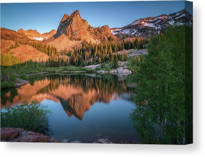Utah Canvas Print featuring the photograph Lake Blanche at Sunset by James Udall
