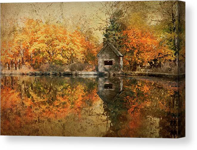 Lake House Canvas Print featuring the photograph Lake House by Diana Angstadt