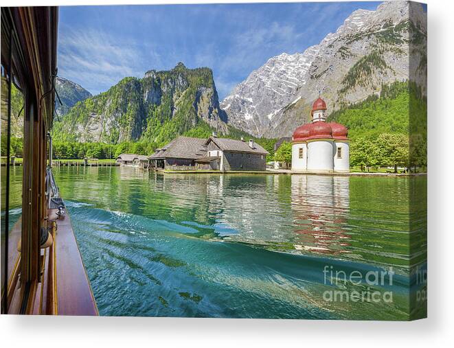 Alpine Canvas Print featuring the photograph Lake Konigssee by JR Photography