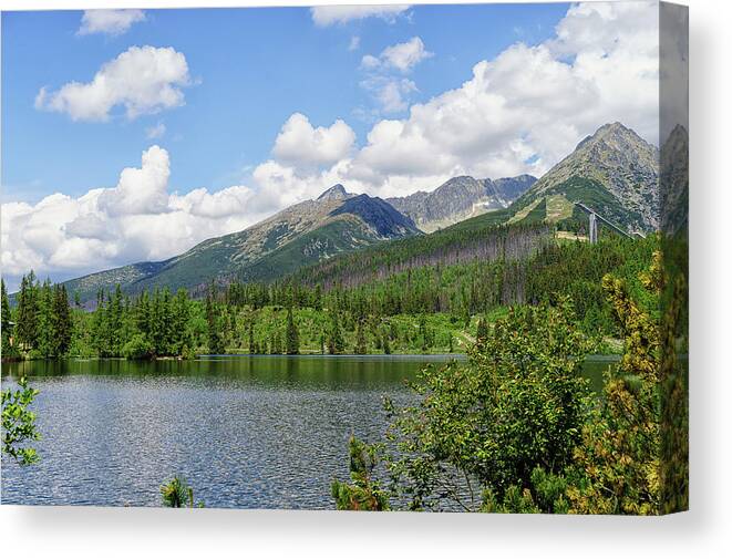 Lake Canvas Print featuring the photograph Lake Shtrbske by Uri Baruch