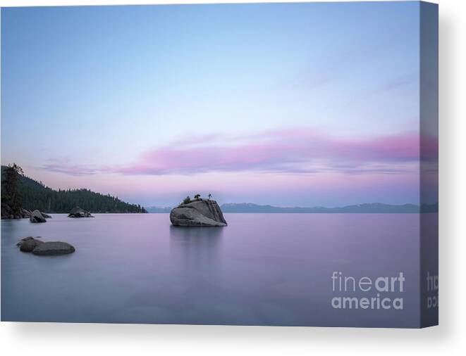 Bonsai Rock Canvas Print featuring the photograph Lake Tahoe Sunrise by Michael Ver Sprill
