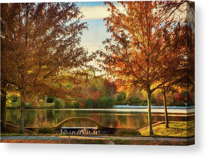 Lake Canvas Print featuring the photograph Lakeside by Cathy Kovarik