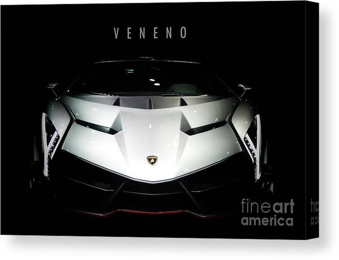Lamborghini Canvas Print featuring the digital art Lamborghini Veneno by Airpower Art