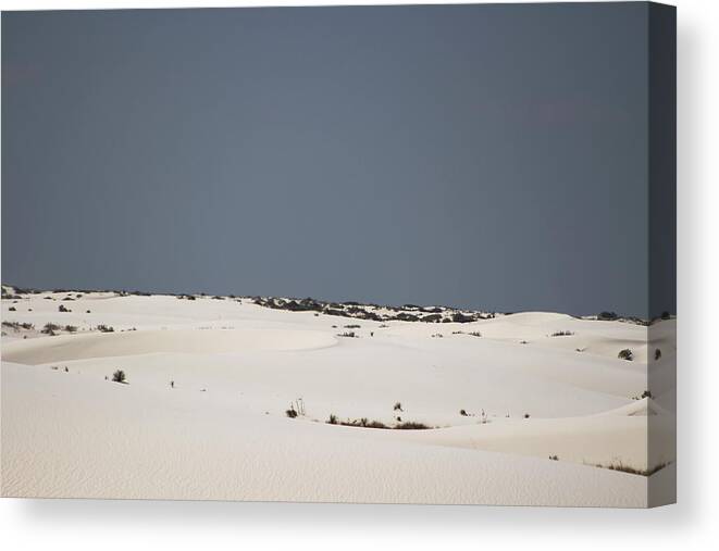 Layers Of Gypsum Sand Canvas Print featuring the photograph Landscapes of White Sands 5 by Colleen Cornelius