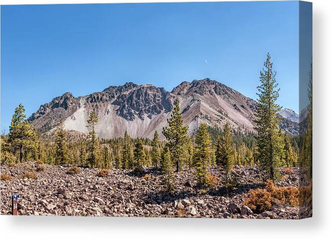 Landscape Canvas Print featuring the photograph Lassen Volcano by John M Bailey
