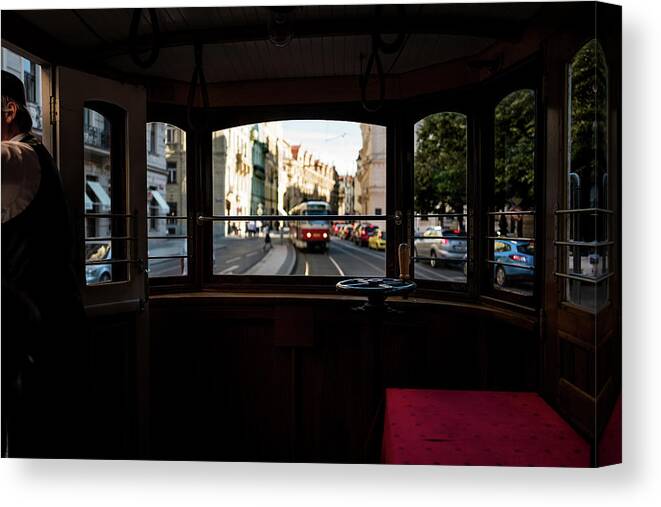 Prague Canvas Print featuring the photograph Last Tram Stop by M G Whittingham